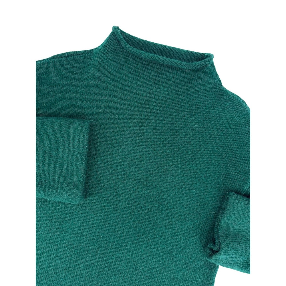 by Anthropologie Forest Green Mock Neck Relaxed Knit Sweater Womens Medium M